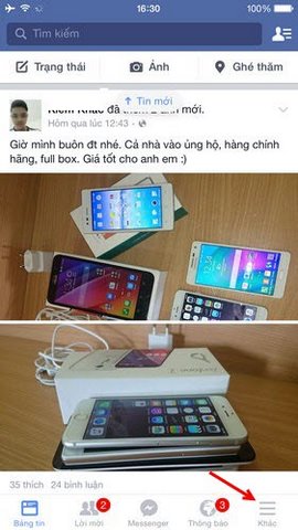 huy theo doi ban be tren facebook cua iphone 6 plus, 6, ip 5s, 5, 4s, 4 