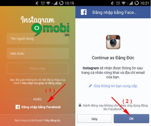 dang nhap Instagram