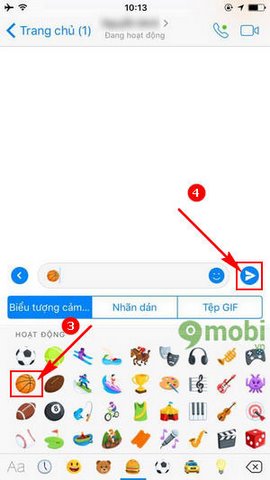 meo choi bong ro tren Facebook Messenger