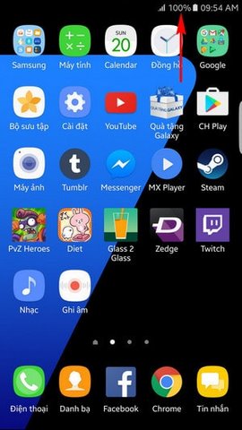 battery percentage samsung j7 prime