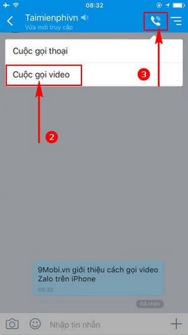 video call zalo tren iPhone