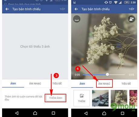 cach tao slideshow facebook