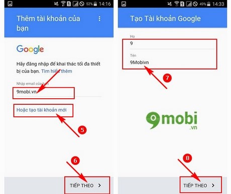 tao tai khoan ch play tren samsung galaxy j7