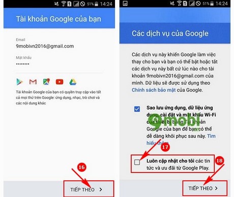 tao tai khoan ch play tren samsung galaxy j7