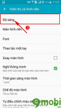 thay doi do sang man hinh tren samsung galaxy j7 j5