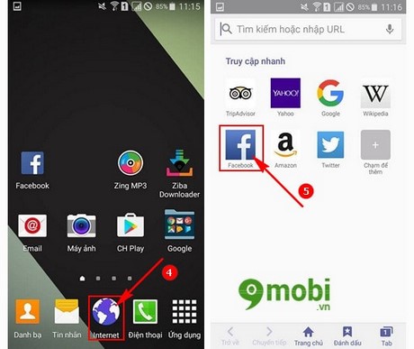 cach vao facebok tren samsung galaxy j7