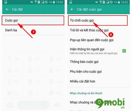 chan cuoc goi tren samsung j7 j5
