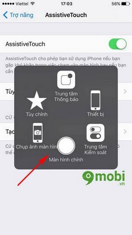 bat AssistiveTouch cho iPhone 7