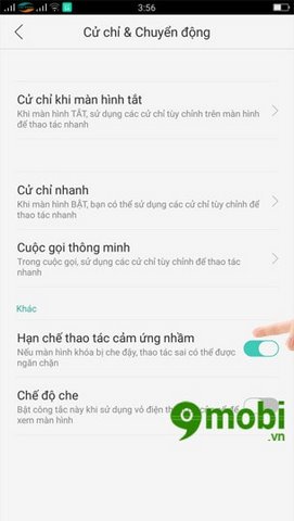 kich hoat Prevent Misoperation Mode