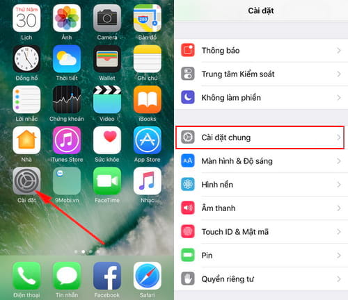 khoa ung dung iphone
