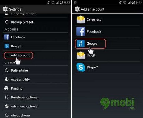 create google account android phone