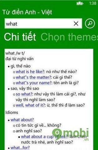 ứng dụng từ điển anh việt cho lumia ung dung tu dien anh viet cho lumia
