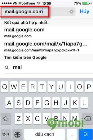tao gmail ios tren iphone 6 plus, 6, ip 5s, 5, 4s, 4
