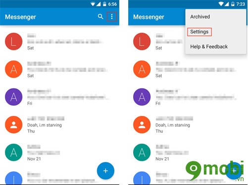 thay đổi ứng dụng sms mặc định trên Android 5.0