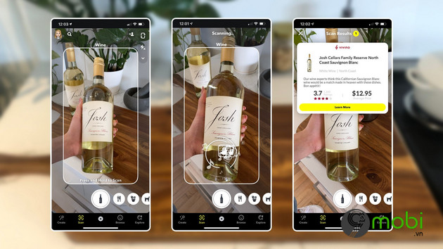 Snapchat hiện có thể quét nhãn các sản phẩm thực phẩm và rượu vang
