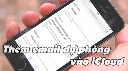 cach them email du phong vao icloud