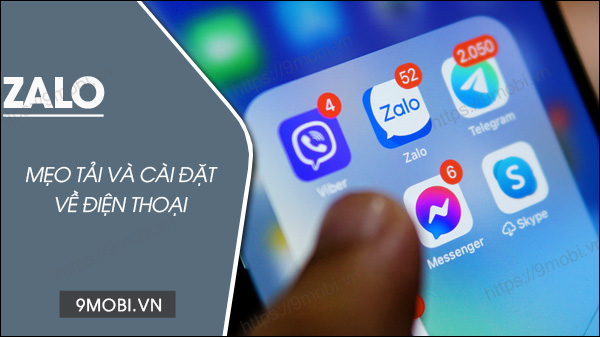 cach tai zalo ve dien thoai iphone android