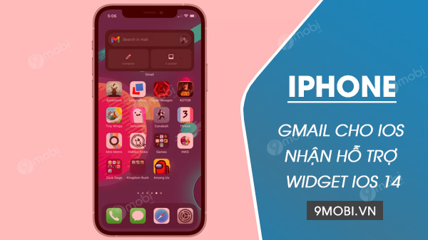 ban cap nhat gmail cho ios 14 nhan ho tro widget tren ios 14