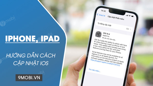 nang cap ios tren iPhone
