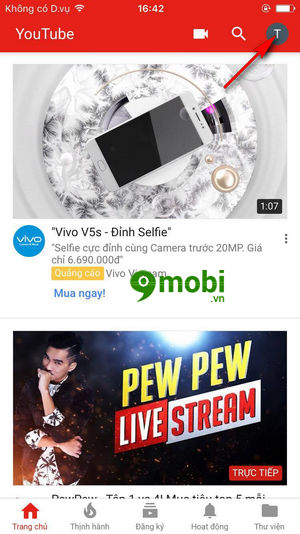 cach dang xuat youtube tren dien thoai iphone android