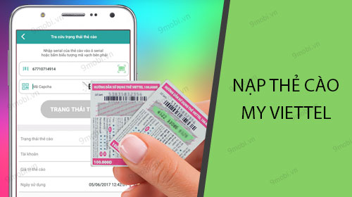 cach nap tien the cao bang ung dung my viettel