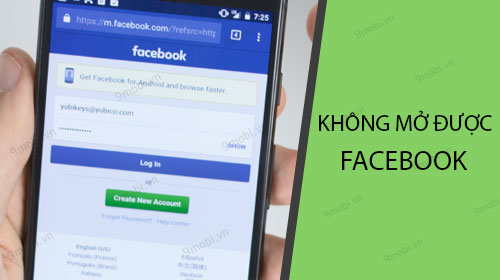 khong mo duoc facebook tren android day la cach sua loi