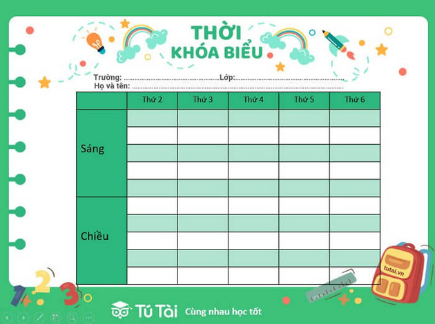 tai mau thoi khoa bieu file word