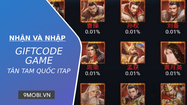 Tổng hợp Code game Tân Tam Quốc iTap