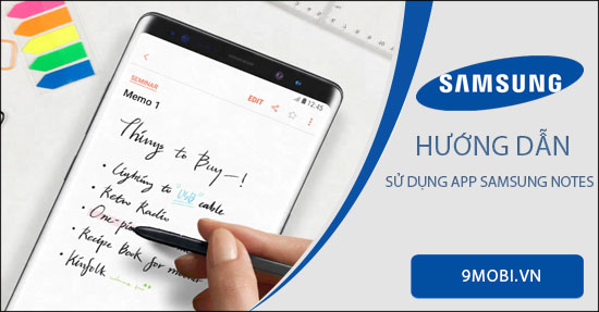 cach su dung app samsung notes