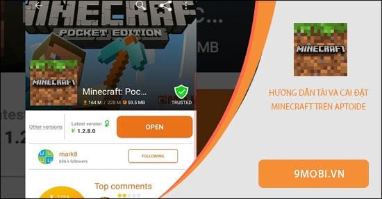 Hướng dẫn tải và cài đặt Minecraft thông qua Aptoide