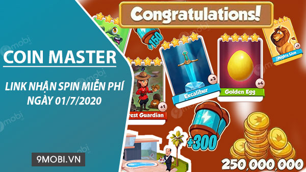 Link Spin Coin Master Free Ngày 01/7/2020