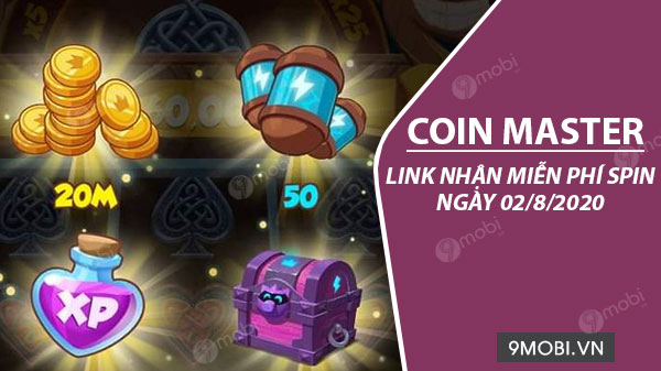 Link Collect Spin Coin Master Free ngày 02/8/2020