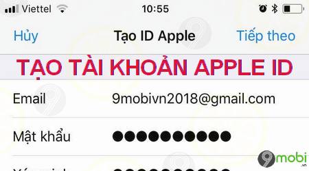 cach tao id apple bang iphone