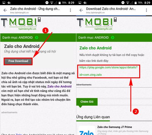 cach tai zalo cho mobiistar prime x1