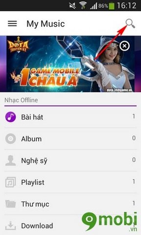cách tải nhạc về điện thoại tai nhac cho android