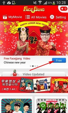 Ghép ảnh vào video bằng Facejjang, ghép khuôn mặt vào video vui nhộn