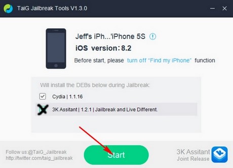 jaibreak iOS 8.2 bang taig