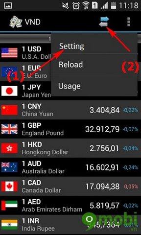 Currency - Ứng dụng chuyển đổi tiền tệ trên điện thoại Android