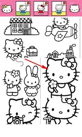Hướng Dẫn Chơi Game Tô Màu Hello Kitty Cho Bé