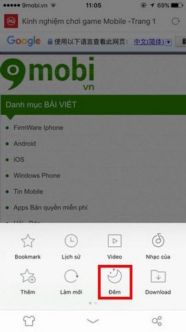 che do ban dem UC Browser