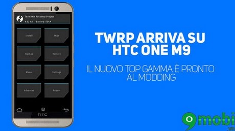Cài TWRP Recovery cho HTC, nạp TWRP HTC One, One A9, A8...