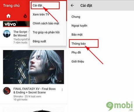 huong dan tat thong bao de xuat video youtube