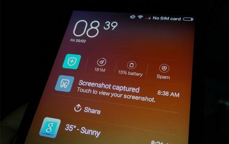 chup man hinh dien thoai xiaomi