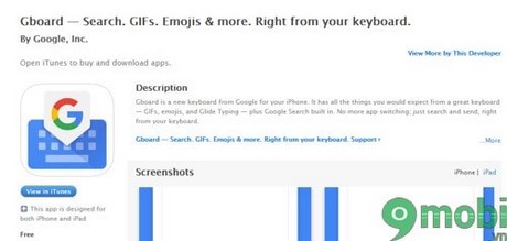 Gboard, ứng dụng tìm kiếm ngay trên bàn phím cho iPhone