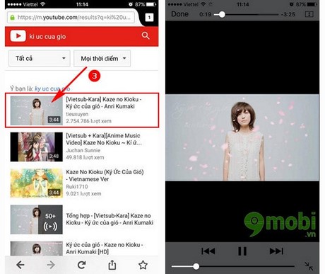 nghe nhac youtube tren iphone