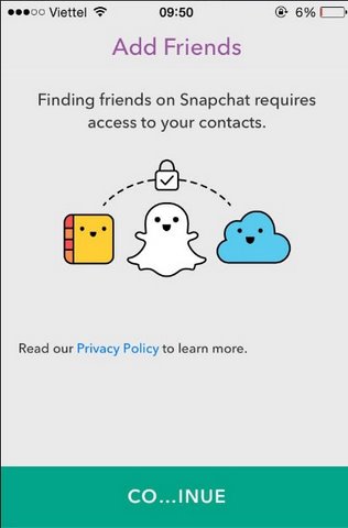 tao tai khoan snapchat tren iphone