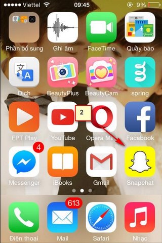 tao tai khoan snapchat tren iphone