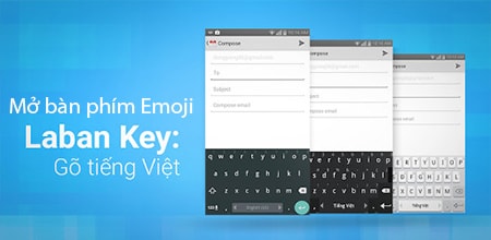 cach mo ban phim emoji tren laban key cho Android