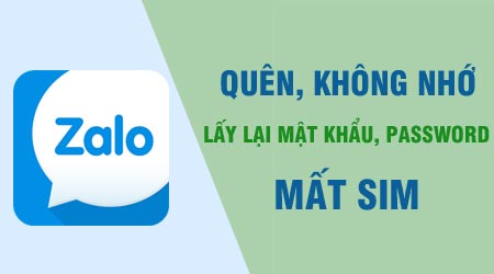 lay lai mat khau zalo tren dien thoai
