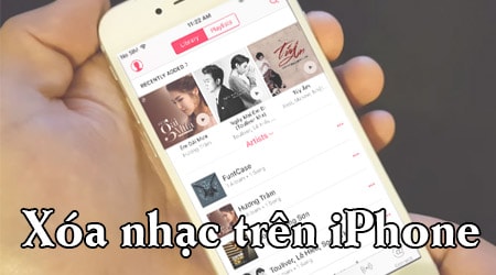 xoa nhac tren iphone bang itunes